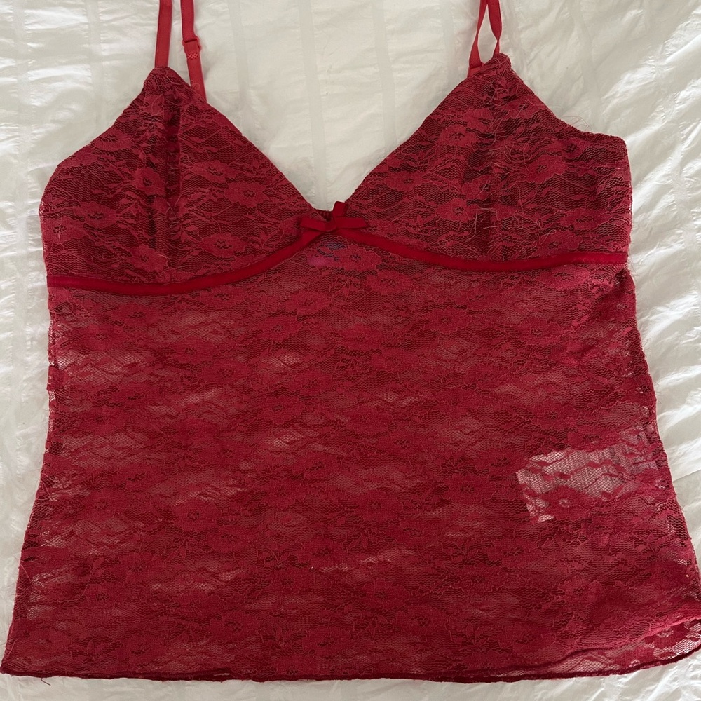 Edikted Red Lace Chemise Intimates